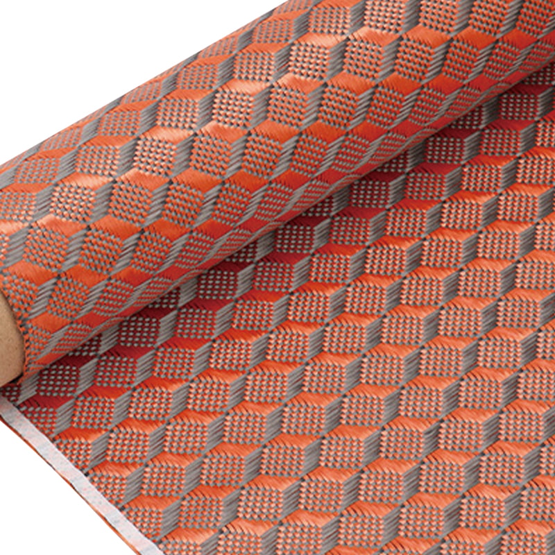 Tessuto in fibra di carbonio a carbonio aramidico rosso/nero Tessuto in fibra di carbonio a carbonio aramidico rosso/nero