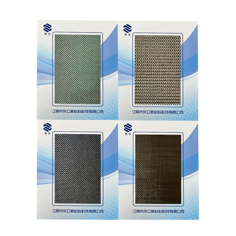 Tessuto intrecciato con filamento metallico e poliestere